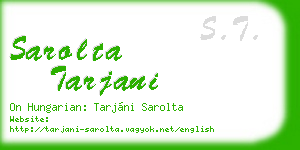 sarolta tarjani business card